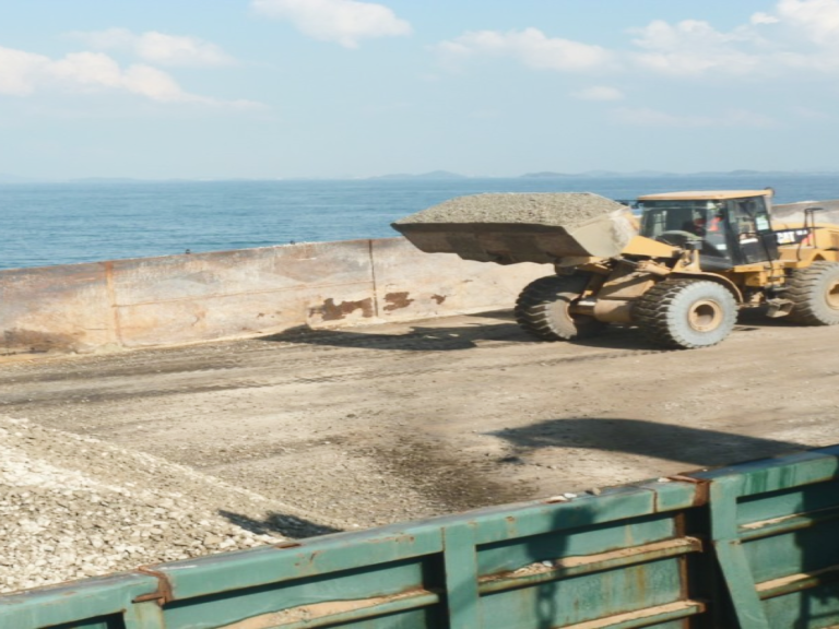 Wheel loader at reclamation site